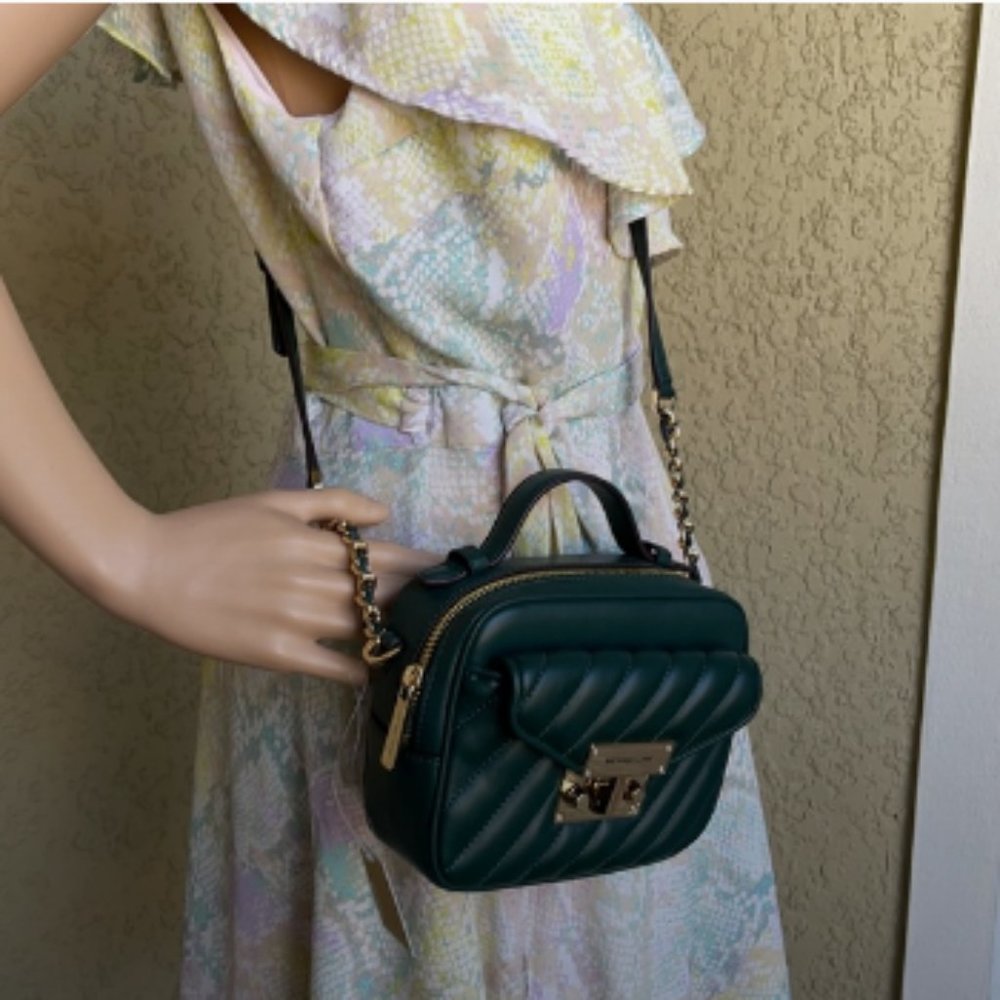 Michael Kors Small Rose Top Handle Leather Satchel - Picture 10 of 16